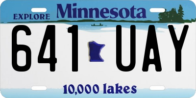 MN license plate 641UAY