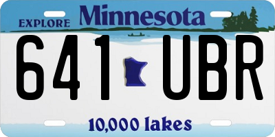 MN license plate 641UBR