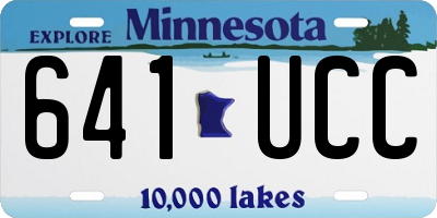 MN license plate 641UCC
