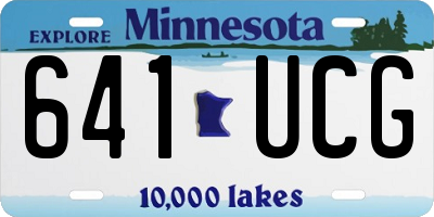 MN license plate 641UCG