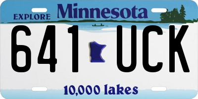 MN license plate 641UCK