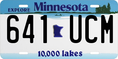 MN license plate 641UCM