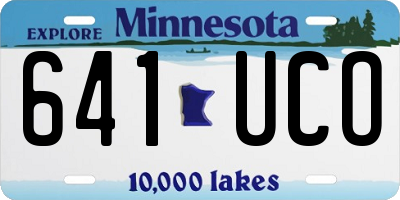 MN license plate 641UCO