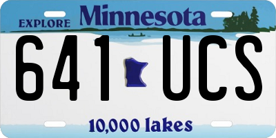 MN license plate 641UCS