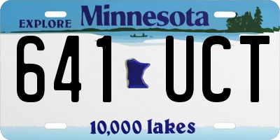 MN license plate 641UCT