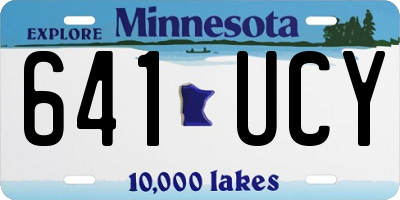 MN license plate 641UCY
