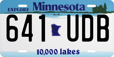 MN license plate 641UDB