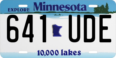 MN license plate 641UDE
