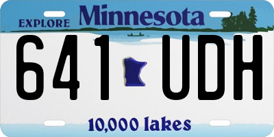 MN license plate 641UDH