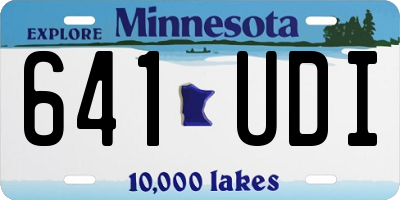 MN license plate 641UDI