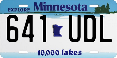 MN license plate 641UDL