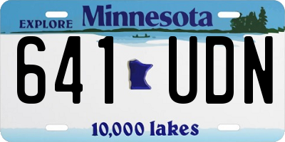 MN license plate 641UDN