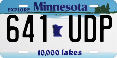 MN license plate 641UDP