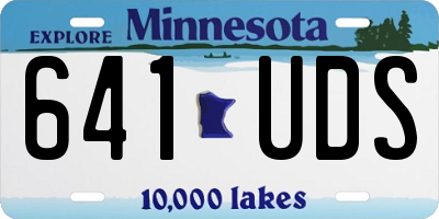 MN license plate 641UDS