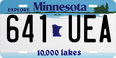 MN license plate 641UEA