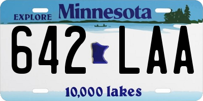 MN license plate 642LAA
