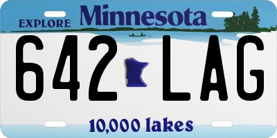 MN license plate 642LAG