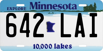 MN license plate 642LAI