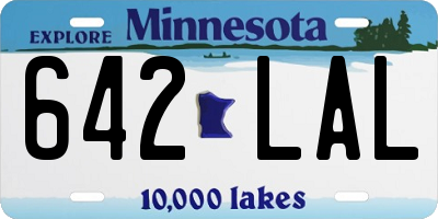 MN license plate 642LAL