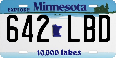 MN license plate 642LBD