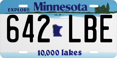 MN license plate 642LBE