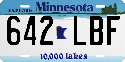 MN license plate 642LBF