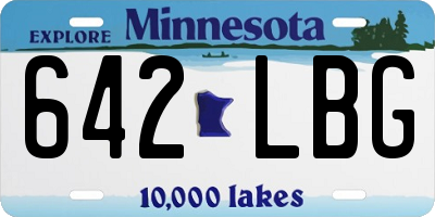 MN license plate 642LBG