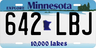 MN license plate 642LBJ