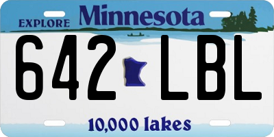 MN license plate 642LBL