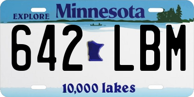 MN license plate 642LBM
