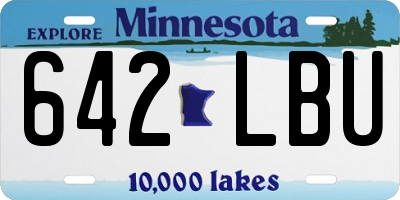 MN license plate 642LBU