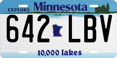 MN license plate 642LBV