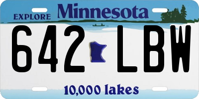 MN license plate 642LBW