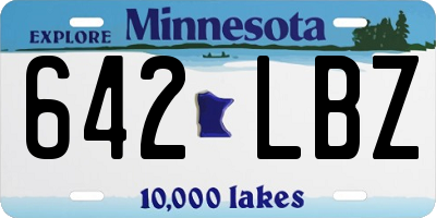 MN license plate 642LBZ