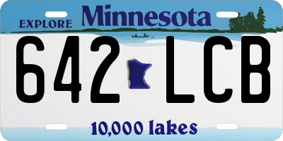 MN license plate 642LCB