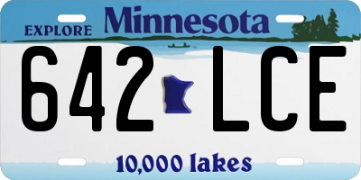 MN license plate 642LCE