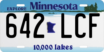 MN license plate 642LCF