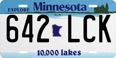 MN license plate 642LCK