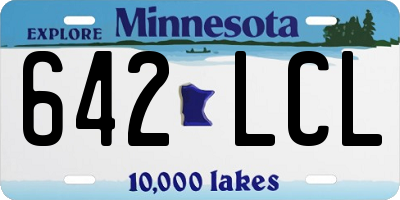 MN license plate 642LCL