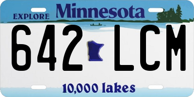 MN license plate 642LCM
