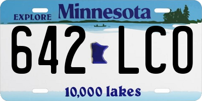MN license plate 642LCO