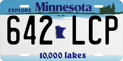 MN license plate 642LCP