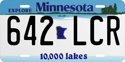 MN license plate 642LCR