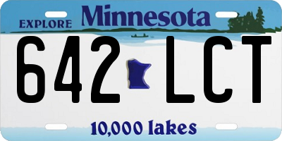 MN license plate 642LCT