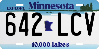 MN license plate 642LCV