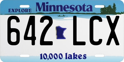 MN license plate 642LCX
