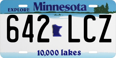 MN license plate 642LCZ