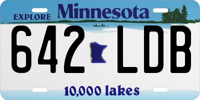 MN license plate 642LDB