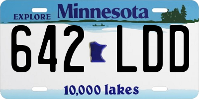 MN license plate 642LDD