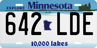 MN license plate 642LDE